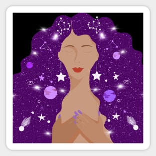 A purple woman in my Universe 2 Sticker